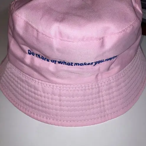 Do More Of What You Love Pink Bucket Hat New Without Tags