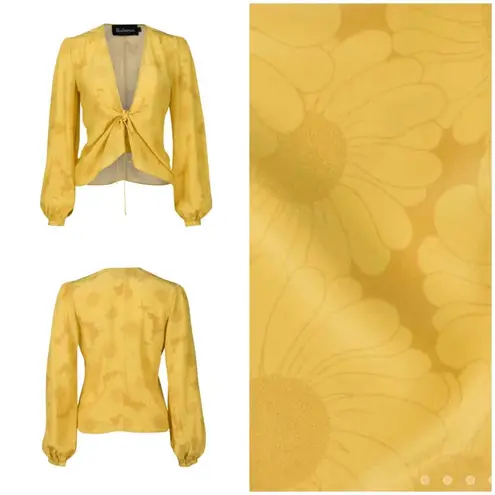 Realisation Par 💕💕 The Stevie Top ~ Sunflower Yellow Print XS