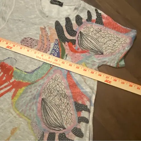 Inoah Art To Wear Lagenlook Asymmetrical Tee Shirt Dress XS