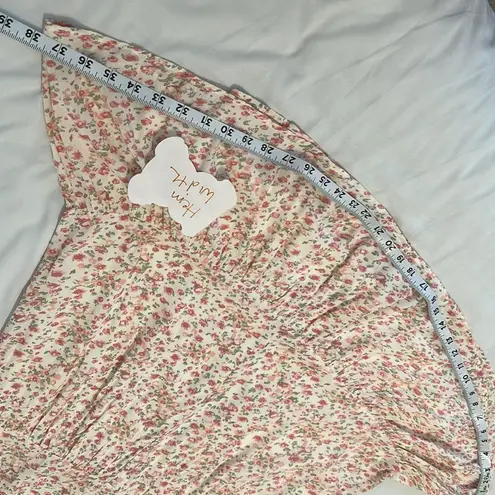 Rewind szS cold shoulder eyelet bodice ruffled short sleeves and hem lined EUC