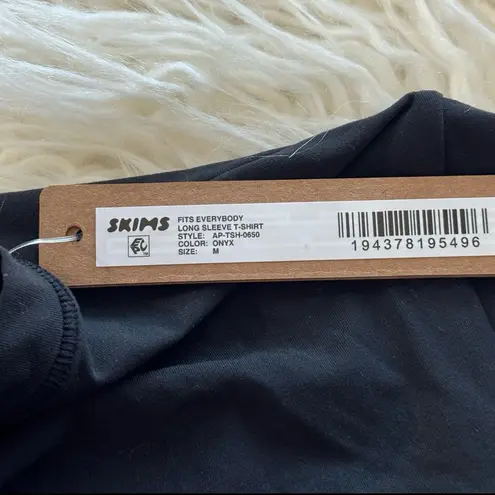 SKIMS Fits Everybody Long Sleeve T-Shirt Onyx Size Medium