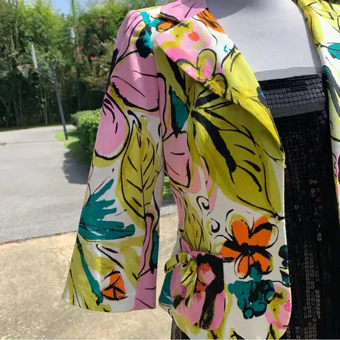 Milly Fabulous Colorful Original of New York Floral Blazer Jacket 6
