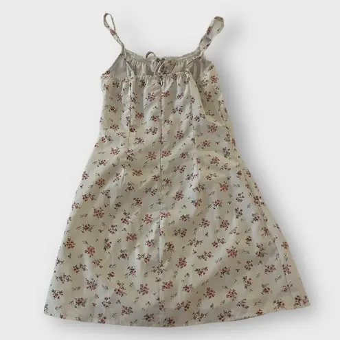 Ditsy Floral Babydoll Dress with Tie Front Size XS