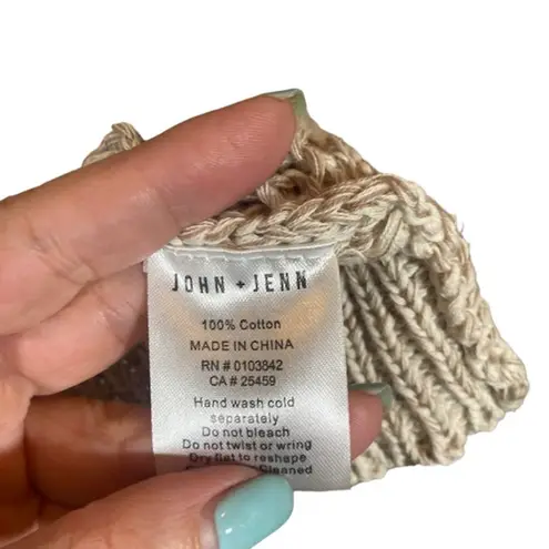 John + Jenn Brown Ombre Netted Long Sleeve Pullover Knit Sweater Women Sz SP