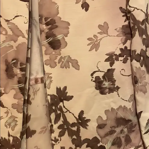 Ellen Tracy Pink and Brown Blazer with Floral Pattern