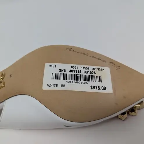 Dolce & Gabbana Jeweled Bellucci Floral Print Slingback Heels White and Pink 35