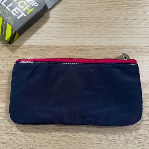 Travelon Safe ID Daisy Double Zip Clutch Wallet In Navy style 22715, NEW