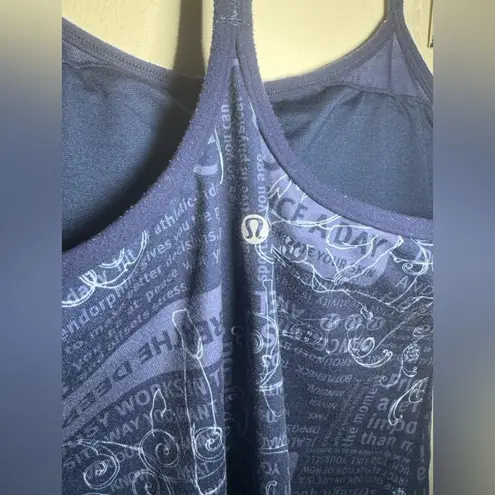 Lululemon  Power Y Tank Manifesto Blue