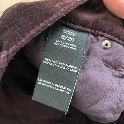 Well Worn Ladies' Pant High-Rise Luxe Velvet Tapered Pant size 8 / 29