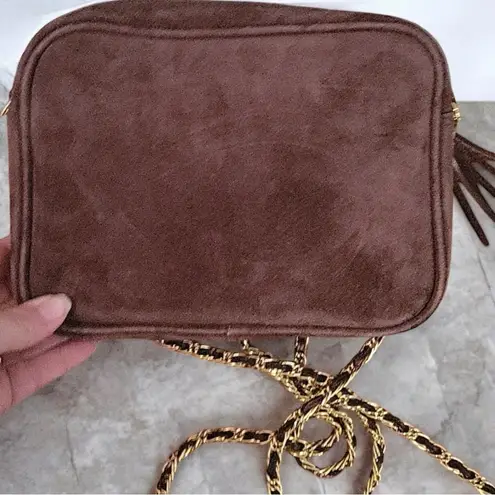 Austin's Designs Brown Suede Genuine Leather Crossbody Bag