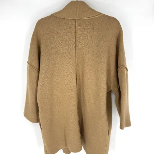Nation Ltd Open Cardigan Wool Blend Tan Size Medium