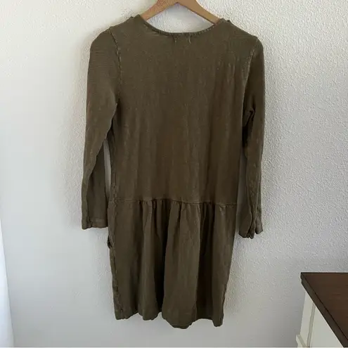 Anthropologie t.La Olive Green Textured Knit Dress Long Sleeve S P Size undefined