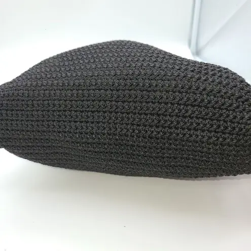 Crochetted Top Handle Bag Black