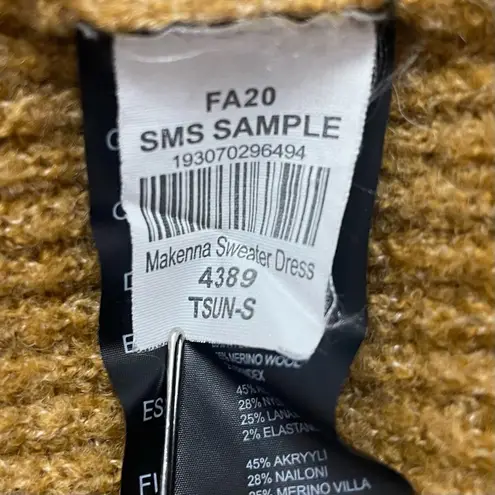 Kuhl Makenna Wool Blend Cozy Sweater Dress Golden Mustard Tan Women’s Size Small