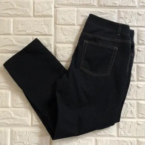 Tahari stretchy ankle Capri jeans Women’s Size 8 Dark Rinse