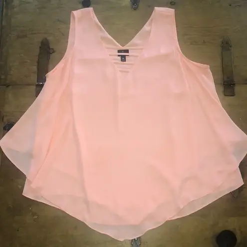 Worthington  Peach Tank Top Vneck Size 0X