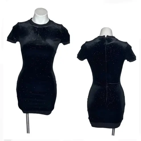 Dress the Population Cosmopolitan  Black Dress Stretch Bodycon Sparkles Size XS