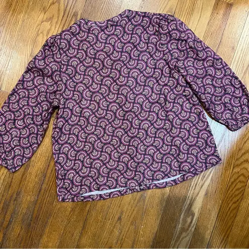 Marine layer NWOT Printed Colette Doublecloth Top in Fan Block Print Size Med