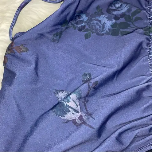 Ganni Ruched Floral Print Bikini Top Size 8 NWT