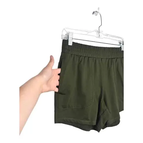 All In Motion  Womens Olive Green Elastic Waistband Side Pockets Casual Shorts XS