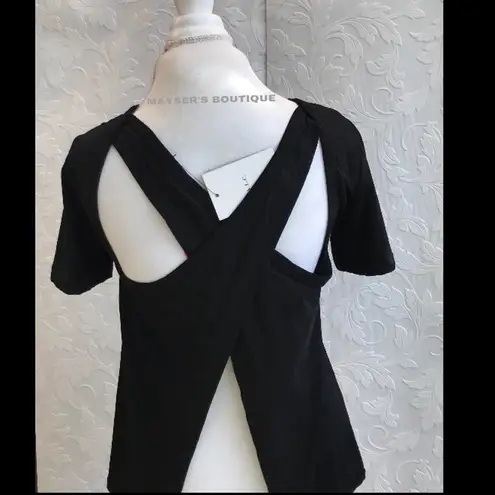 ALC Frank A.L.C. Cross Back Short Sleeve Casual Top…