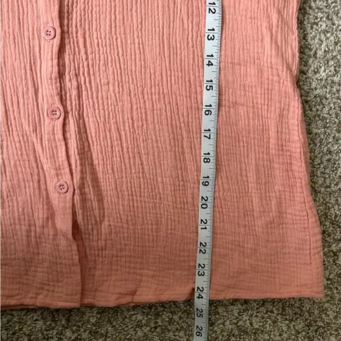 Papillon Pink Sleeveless Button Down Top Casual Pastel Summer XL