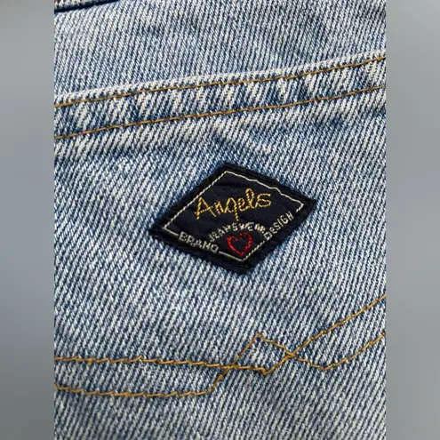 Vintage Y2K Angels low rise distressed denim jean shorts, size 9 Blue
