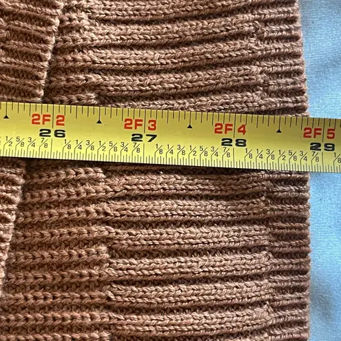 J.Crew Ribbed Cotton Cashmere Relaxed Turtleneck Sweater Camel Tan Size Large - Image 8
