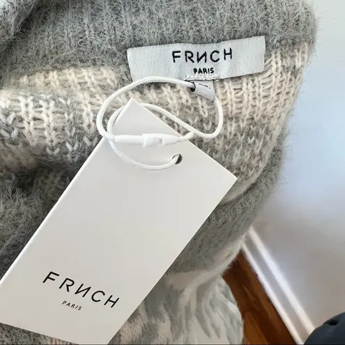 FRNCH Paris Abstract Sweater Crewneck Gray Pink