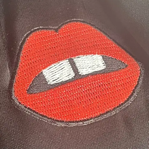 Lauren Moshi new ᨎ Lips Gap Mouth Patch Satiny Side Stripe Joggers Sweatpants ᨎ