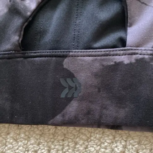 All In Motion Diamond Dye Light Support Sports Bra Black Size Small Like New