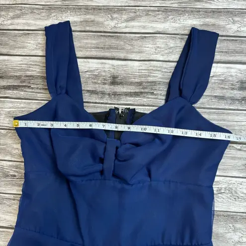 Handmade Homemade Womens Sleeveless Sweetheart Neckline Dress M Med Medium Blue Black Zip