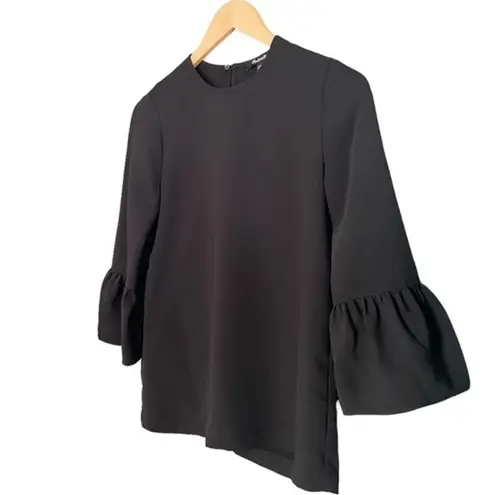 Madewell  Blouse Bell Sleeve Black Dressy Work Top Office Shirt Women’s Size XXS