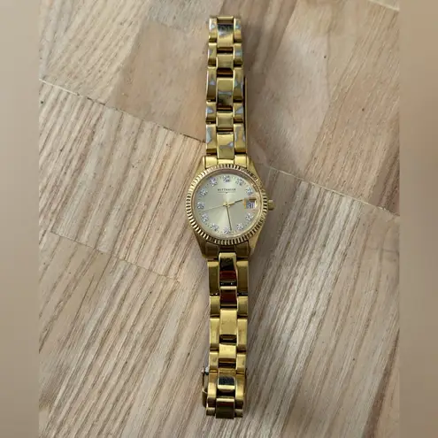 Wittnauer Longines Rare Diamond Marker Presidential Ladies Watch Gold Dial Case