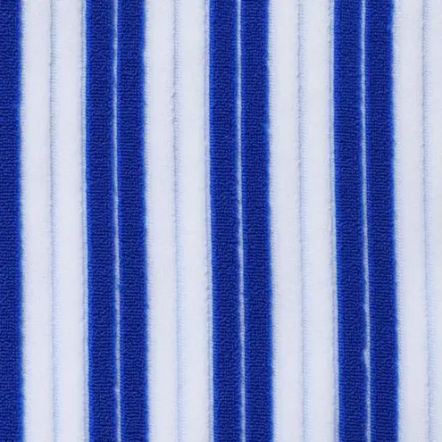 BERLOOK Navy Plush Texture Stripe Bikini Bottom ONLY 03 White Size XL