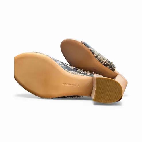 Pour La Victoire Pour La Victorie Beige Snake Print open toe shoes