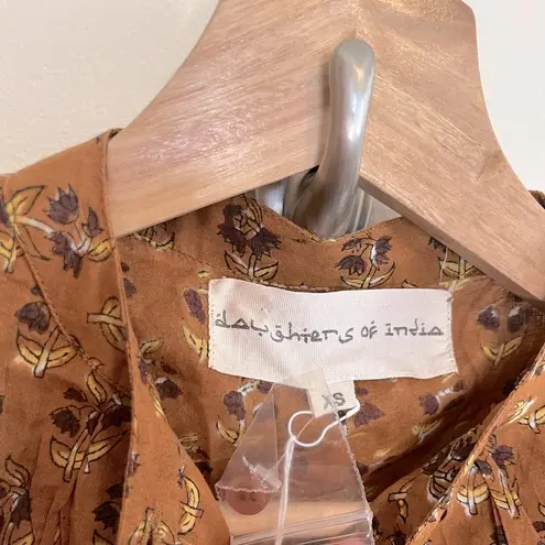 NWT Daughters of India Prairie Dress Tan Size XS