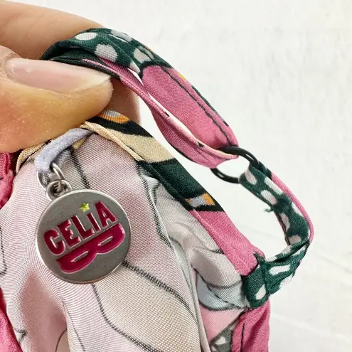 Celia B Retro Floral Maxi Dress Size XS Spaghetti Strap Vibrant Colorful Pink