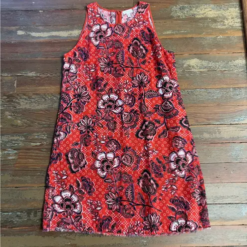 Garnet Hill 100% Linen Floral Paisley Raw Hem Dress ~ Size 8 π§‘π