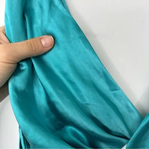 Elliatt Aquamarine Junia Dress Womens Size Small Satin Wedding Guest Formal Gala