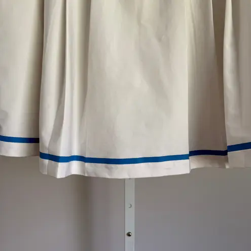 Lady Hagen XXL White Pleated Golf Tennis Skort Blue Trim Activewear