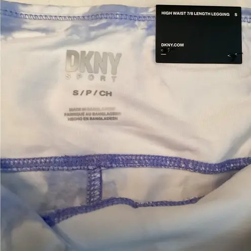 DKNY  white blue‎ tide dye leggings size 28” waist inseam 22”