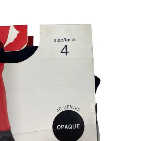 Hue NWT expresso brown + black opaque control top tights size 4 L XL