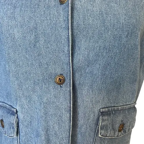 Vintage Denim Cotton Tank Button