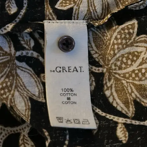 THE GREAT. SWIM Black Brown Tan Swim Coverup Dress NWT Size 2/US Medium Beachy