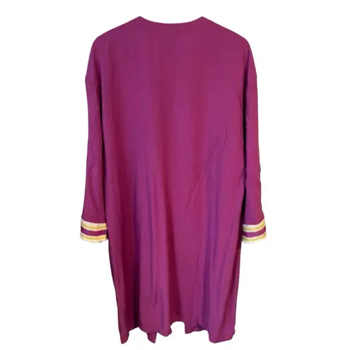Midnight Velvet Open Front Robe Womens Large Purple Below Knee Sleep Cover NWT