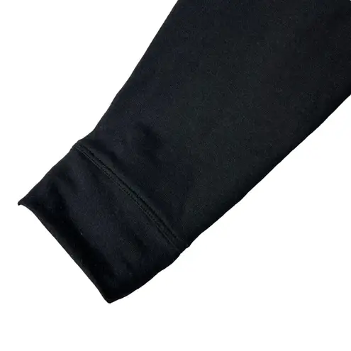 Karen Scott Medium Hooded Jacket Hoodie Long Sleeve Stretch Lightweight Black