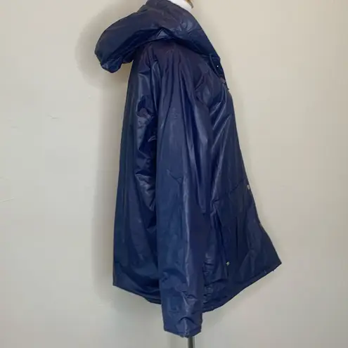 Vintage Apres Sport Rain Jacket Slicker Navy Blue Siz Medium