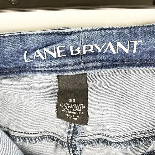 Lane Bryant  High Rise Colorblock Distressed Denim Cari Jeans, Size 22