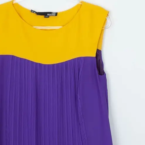 Love moschino Color Block Pleated Dress Women's Size US 10